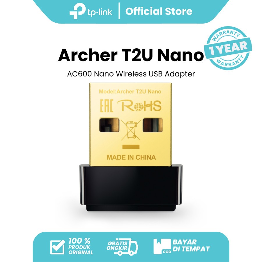 TP-LINK Archer T2U Nano AC600 Nano Wireless USB Adapter - Archer T2U Nano