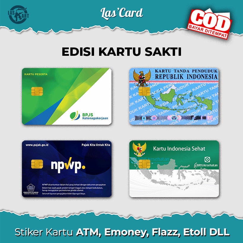 

STIKER ATM/EMONEY/FLAZZ GAMBAR, KTP, BPJS, KIS, KIP, KKS DAN LAINNYA (STIKER VINYL)