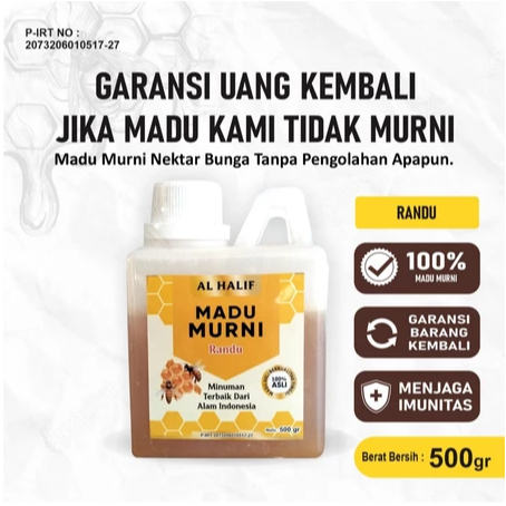 

Madu Asli 100% asli tanpa campuran/Madu herbal/Madu murni 500gr Al halif herbal premiun original