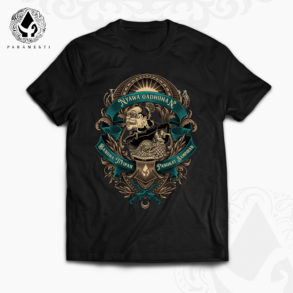 Paramesti Kaos Jawa wayang Bagong Tshirt Budaya Jawa pria pitutur filsafat kata kata pramesti Origin