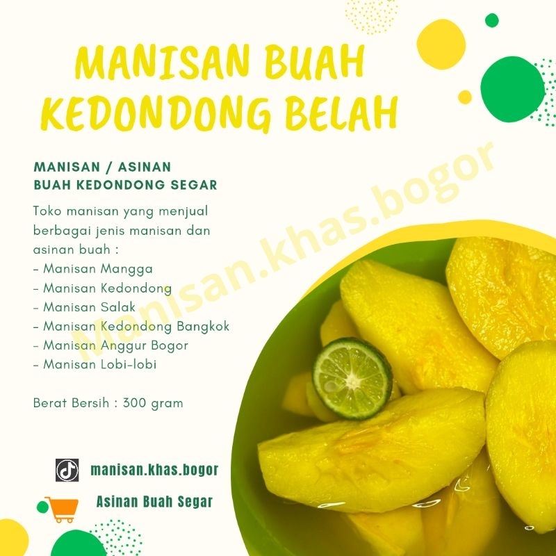 

Manisan Kedondong Belah / Asinan Kedondong Buah Segara Kemasan 3oogr