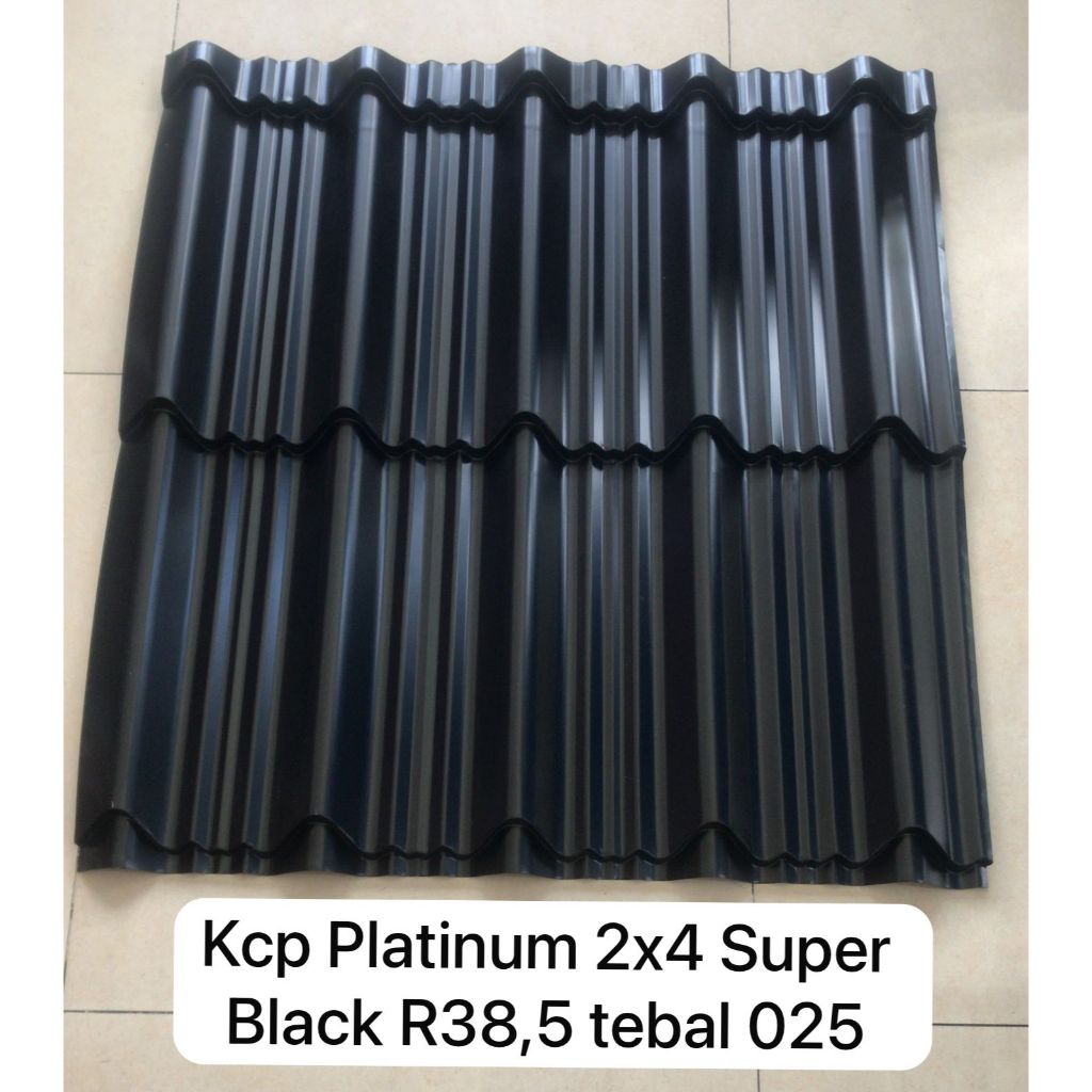 GENTENG METAL Sakura Roof 2x4 T 0,25mm Super Black (Hitam Glossy)