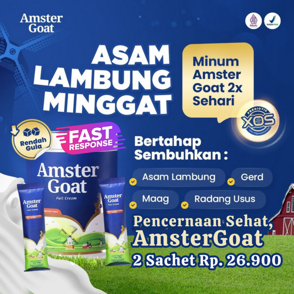 

AMSTER GOAT - Susu Kambing Amstergoat Meningkatkan Kesehatan Pencernaan Solusi Mengatasi Sembelit 2 Saset HEMAT - Rp. 26900
