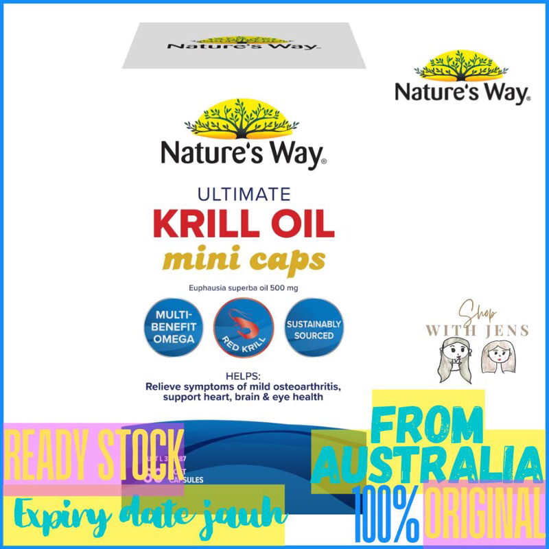 Nature's Way Ultimate Krill Oil Mini Caps 60 Capsules Minyak Ikan Mendukung Kesehatan Jantung Otak &