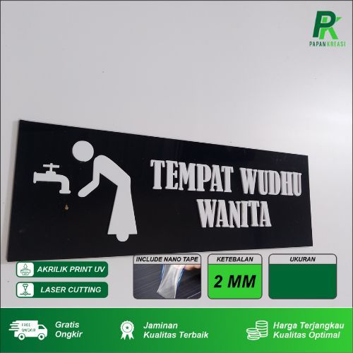 

Papan sign tempat wudhu wanita