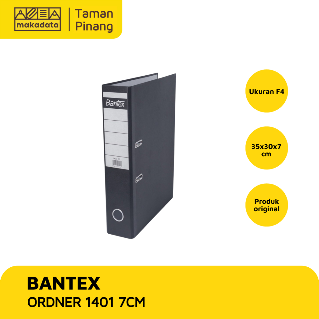 

ORDNER BANTEX FOLIO 1401-10 7cm WARNA BLACK MURAH