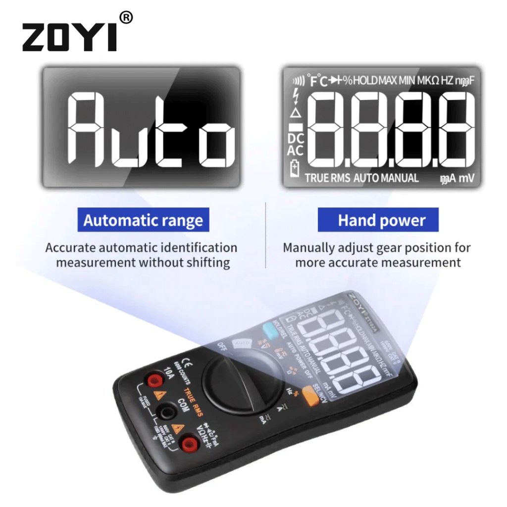 ZOYI ZT102A UPGRADE AUTO MULTIMETER DIGITAL AVOMETER MULTITESTER NCV ORIGINAL PROTECT