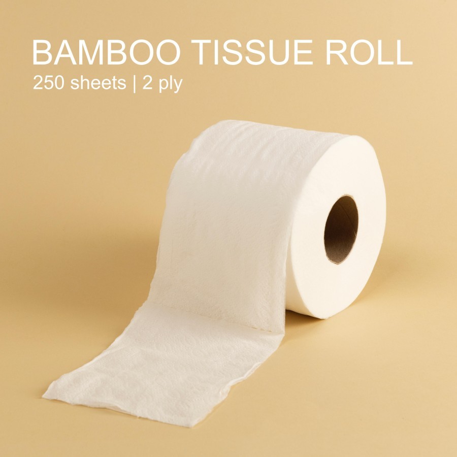 Bamboo Tissue Roll (250sheets 2ply) / Bamboo Toilet Paper / Tisu Gulung Bambu Ramah Lingkungan / Bab