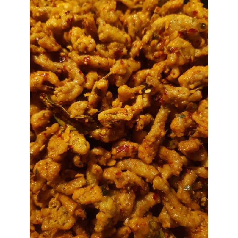 

Keripik Usus Ayam Crispy/Usus Crispy Pedas Daun Jeruk 500gram