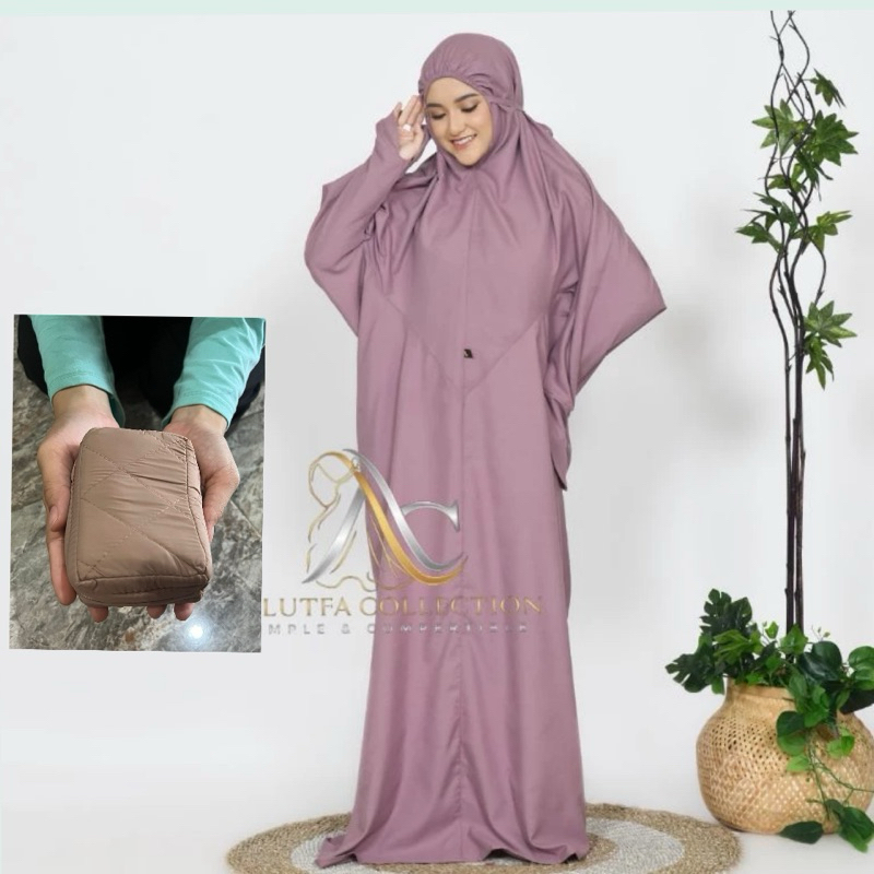 Mukena Travelling terusan parasit korea ukuran jumbo