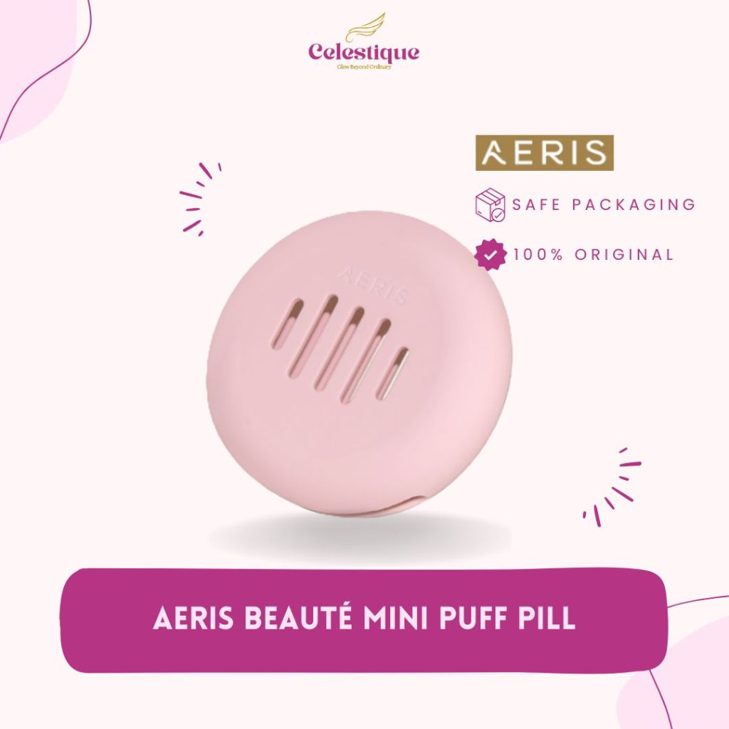 Aeris Beauté Mini Puff Pill Case | Pelindung Tempat Penyimpanan Beauty Blender Spons Make Up