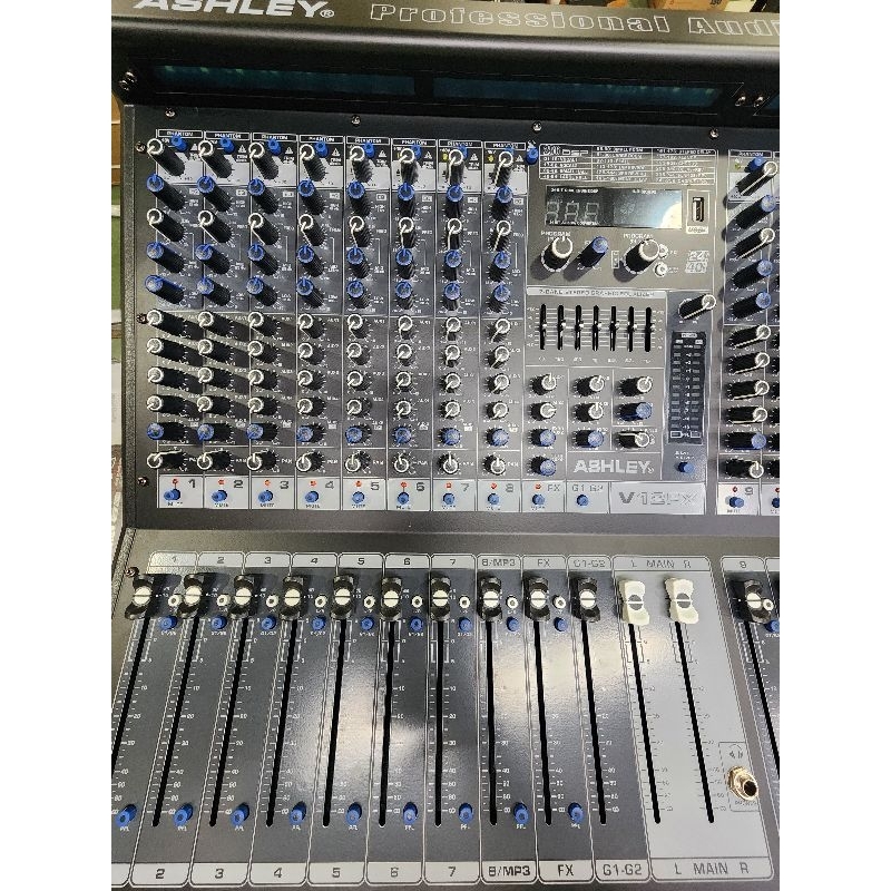 mixer audio ASHLEY 12 canel tipe V12FX / V12 FX / V12-FX – ORIGINAL