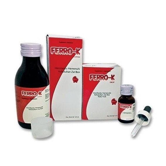 Ferro K / Ferro-K Sirup 120ml / Ferro-K Drop 15ml Suplemen Zat Besi