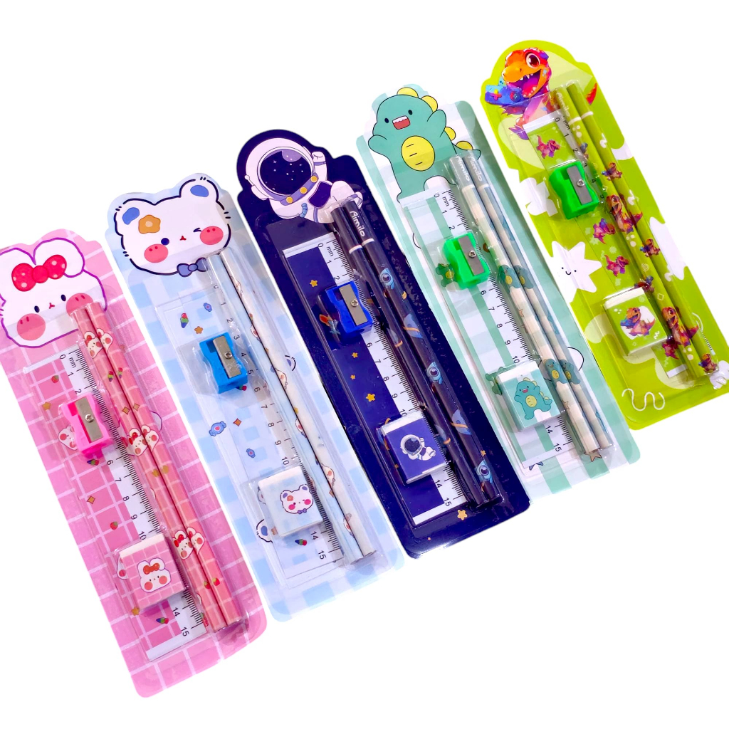 

Alat Tulis Set 5 in 1 - Pensil ATK sekolah