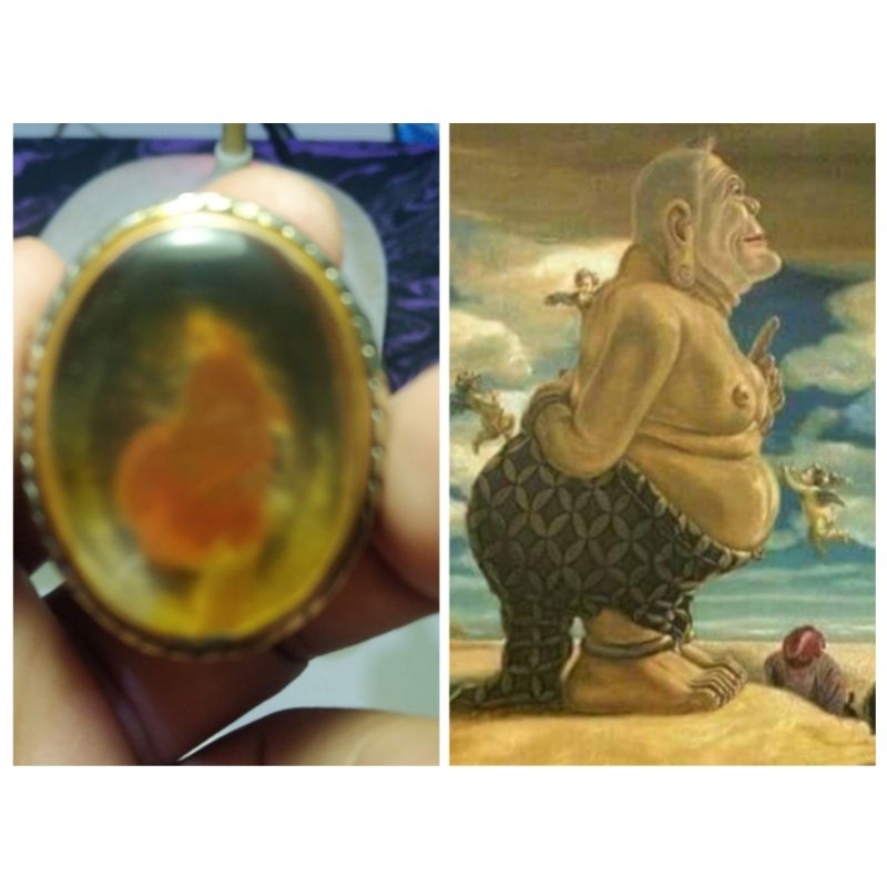 Batu Akik Motif gambar Semar Natural Unik dan Antik kode 5/92