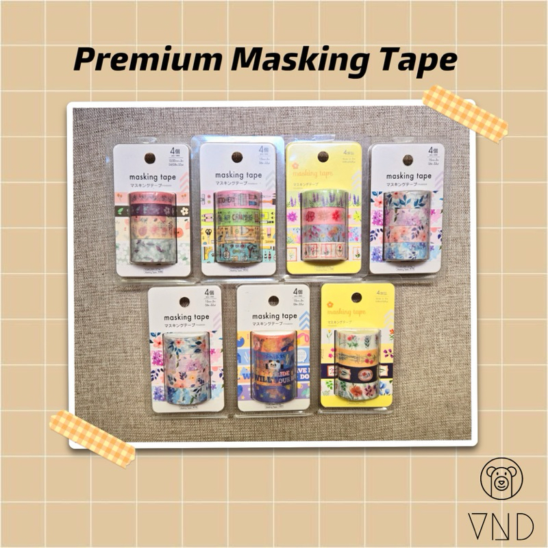 

Premium Masking Tape ORI Japan/ Hiasan Jurnal/ Isolasi Motif