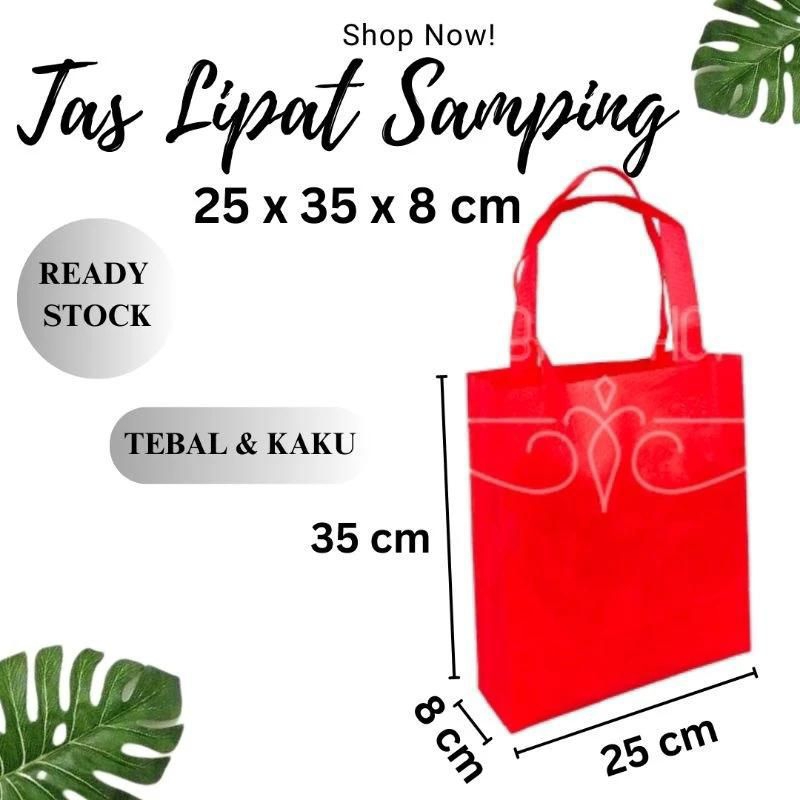 

Tas Lipat Samping Spunbond 25x35x8 cm / Tas Souvenir / Tas Hajatan / Goodie Bag / Tas Hampers / Shopping Bag / Tas Promosi / Tas Seminar
