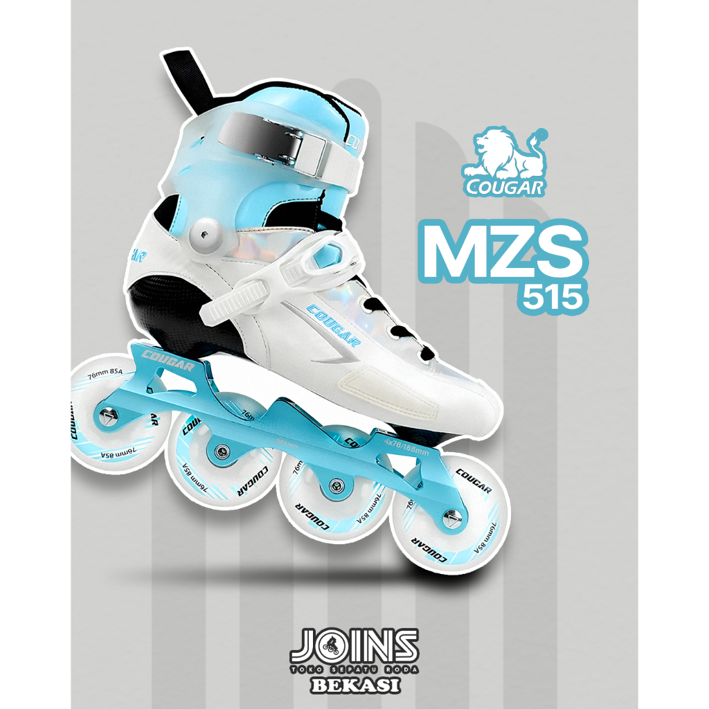 Sepatu Roda Inline Skate Carbon Anak Cougar MZS 515 Blue