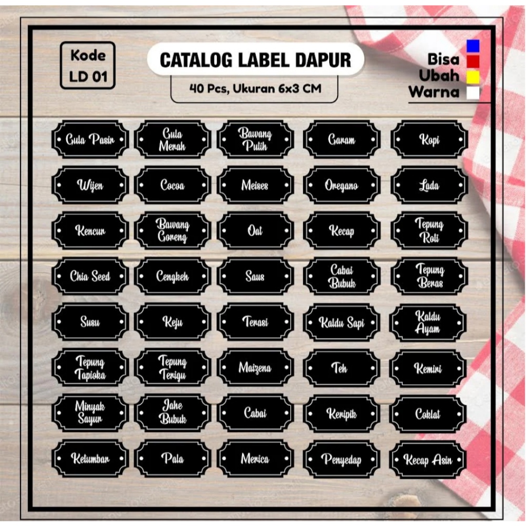 

MILABELSTORE - LABEL DAPUR WATERPROFF ANTI AIR