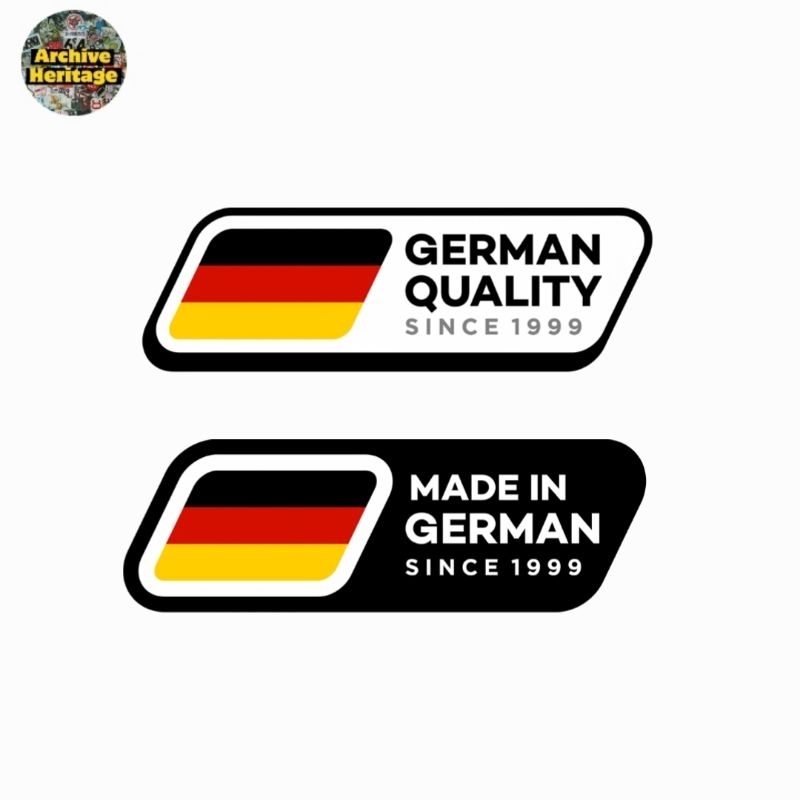 

sticker Made in G3rman Quality since 1999 tag label stiker
