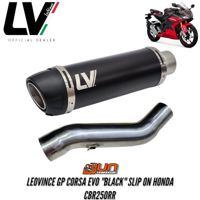 LEOVINCE GP CORSA EVO BLACK Slip On Honda CBR250RR CBR 250RR
