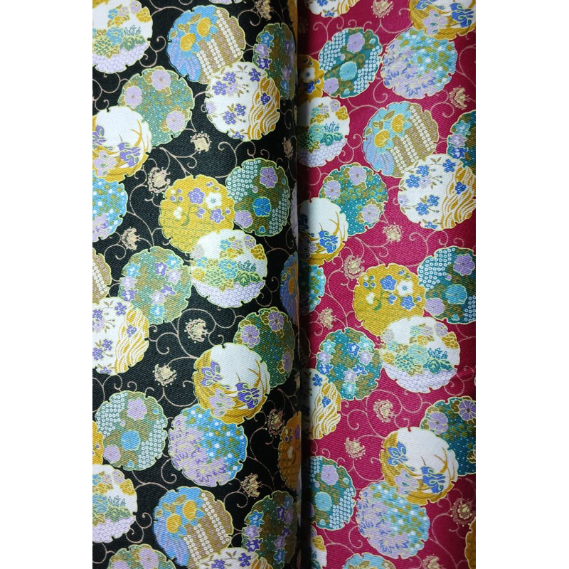 kain katun Jepang 1.15 motif batik daun, motif kebaya, kain kimono, kain jepang