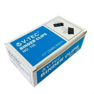 

(skn) V-Tec Binder Clip No. 155 - Penjepit Vtec 1 1/4 32 mm Jepitan Kertas v tec1 Pack isi 12