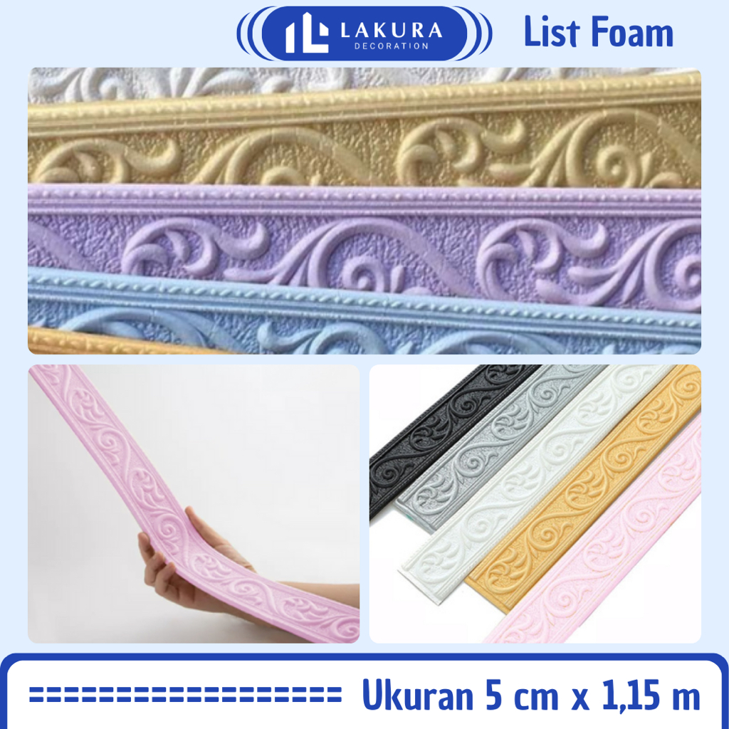 Border List Wallpaper List Wallpaper Dinding Foam 3d Stiker List Dinding Wall Moulding Walpaper