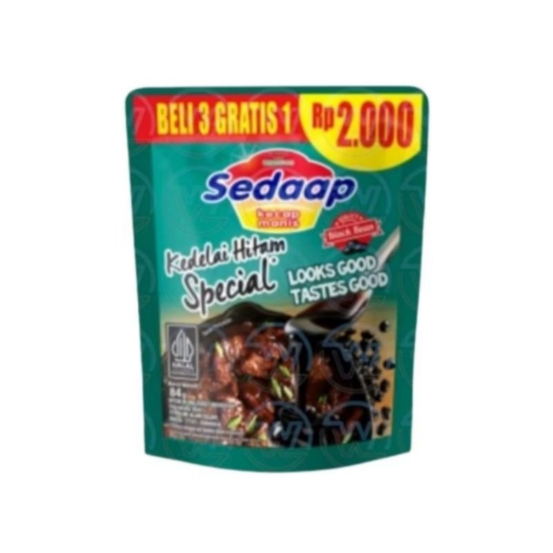 

kecap sedaap 2000 isi 3 pcs free 1 pcs