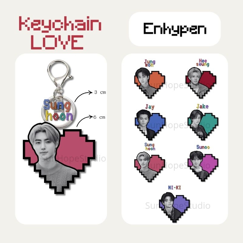 Keychain Love Akrilik Kpop Enhypen