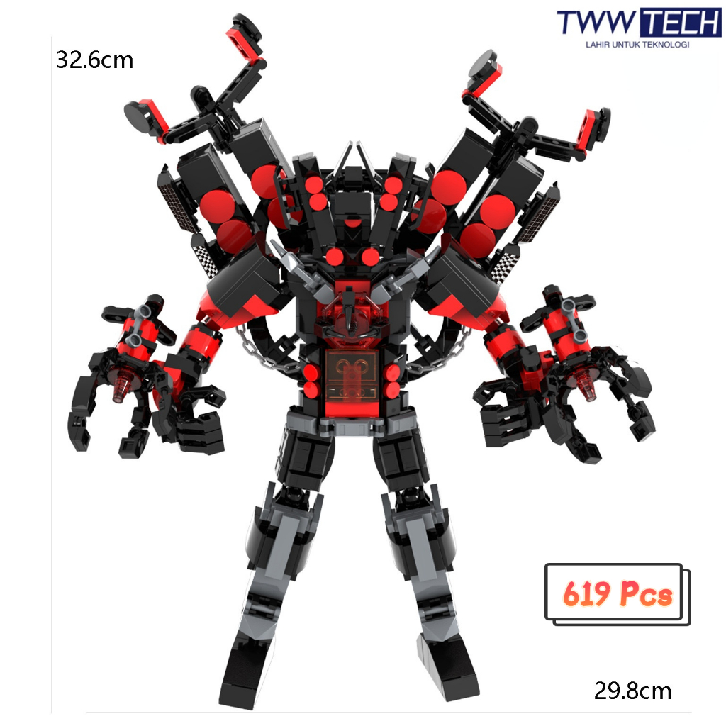 TWW Skibidi Toilet/Titan TV Man/Titan TV Man Murah/Titan TV Man Upgrade/Model Building Blocks