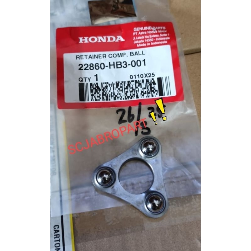 22860 HB3 001...RETAINER BALL HONDA KHARISMA SUPRA X 125 ALL TYPE..ORI AHM