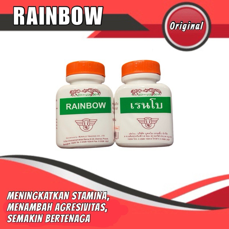 Rainbow vitamin ayam aduan original thailand isi 100 butir