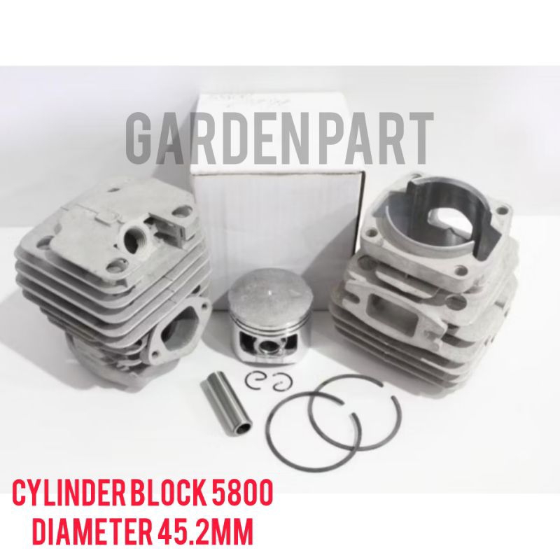 Cylinder Block Mesin Chainsaw 5800 Komplit / Blok Mesin Chainsaw 5800 / Blok mesim gergaji 5800