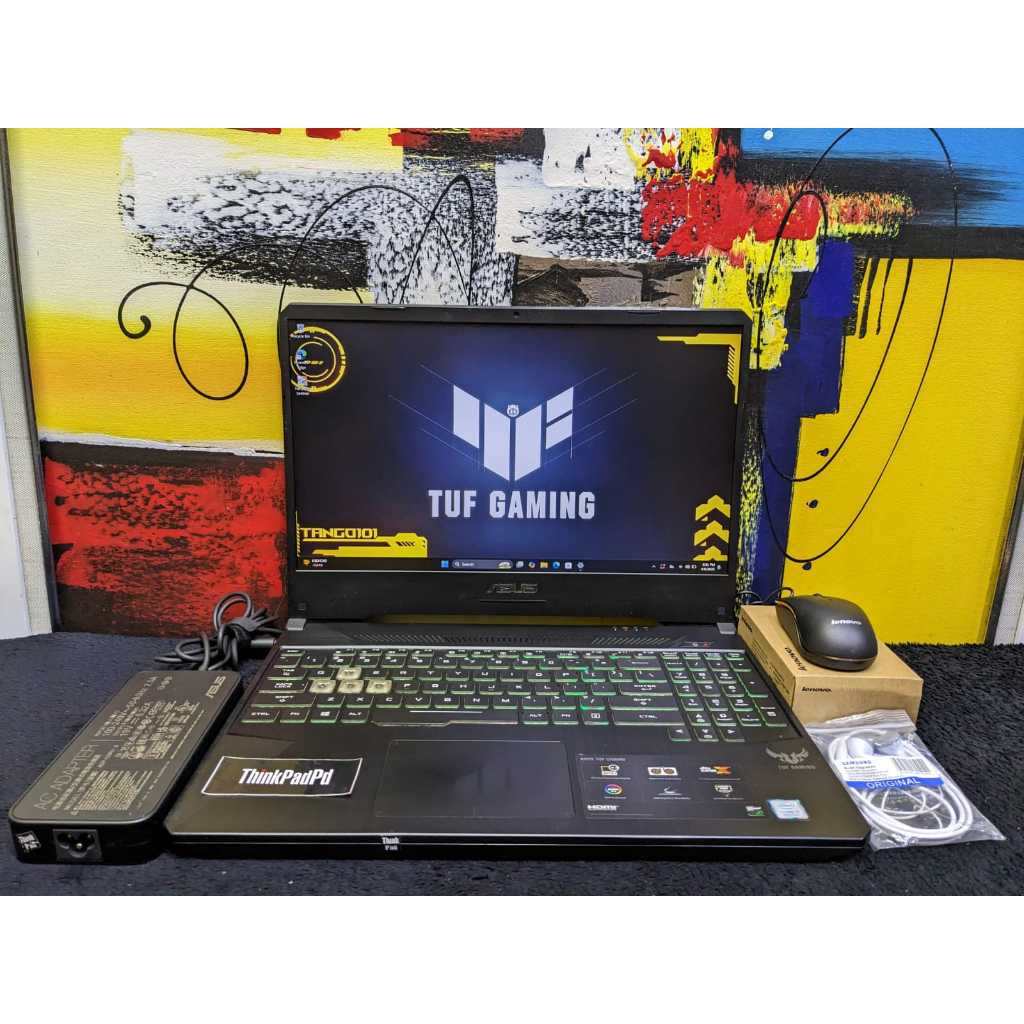 Laptop Gaming Asus TUF 15 FX505GD Intel Core i7 8750H RAM 16 SSD 512 RGB Mulus