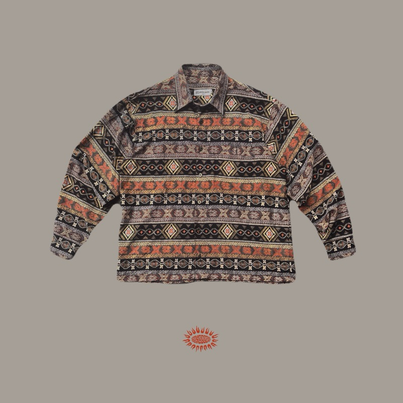Pierre Pacha Italy Navajo Patterned Classic Shirt • Ethnic • Aztec Casual • Shirt • Longsleeve • Uni