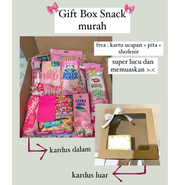 

Hampers Snack Gift Box , Kado Ulang Tahun / Hadiah Wisuda / Dll TERMURAH by manaf