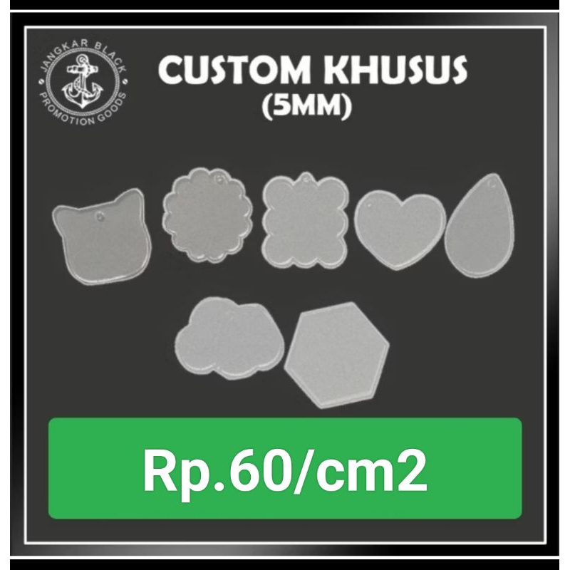 

5mm Akrilik Acrylic Potong Bebas Custom Unik