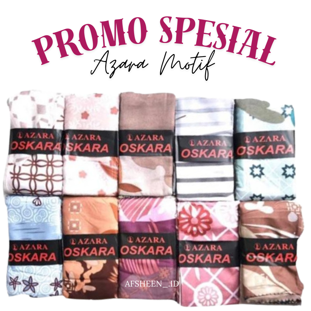 HIjab Motif Azara Oskara Voal Premium | Jilbab Azara Original Bahan Voal Motif | Azara Syar"i Motif