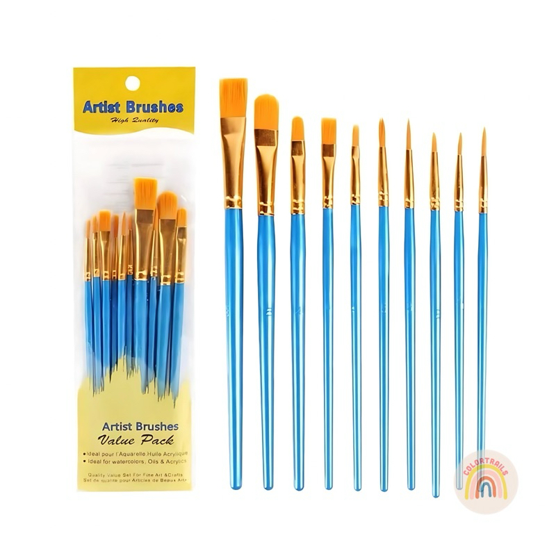 

Kuas Lukis Paint Brush Set 10 Cat Air Akrilik