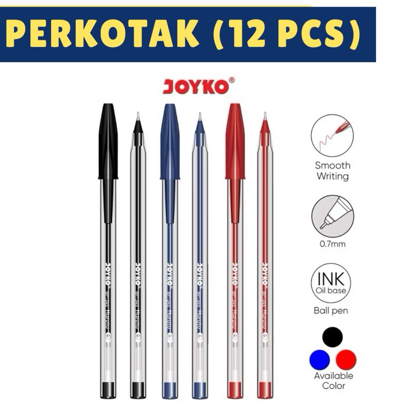 

12 Pcs - Ball Pen Pulpen Pena JOYKO BP-345 Haruto 0.7 mm