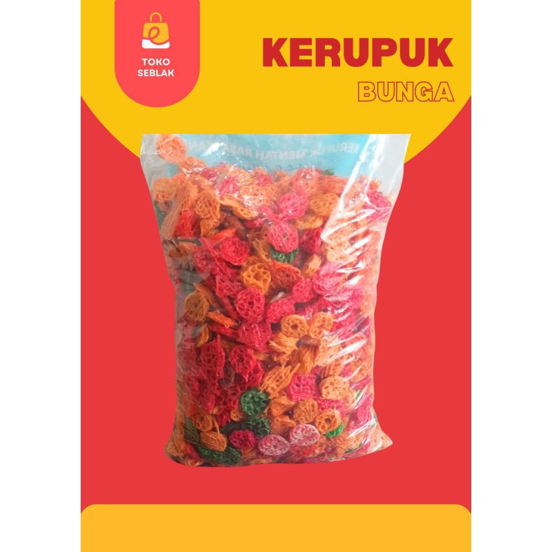 

toko Seblak kerupuk mawar warna warni/kerupuk Rafael 1 bal(5kg)