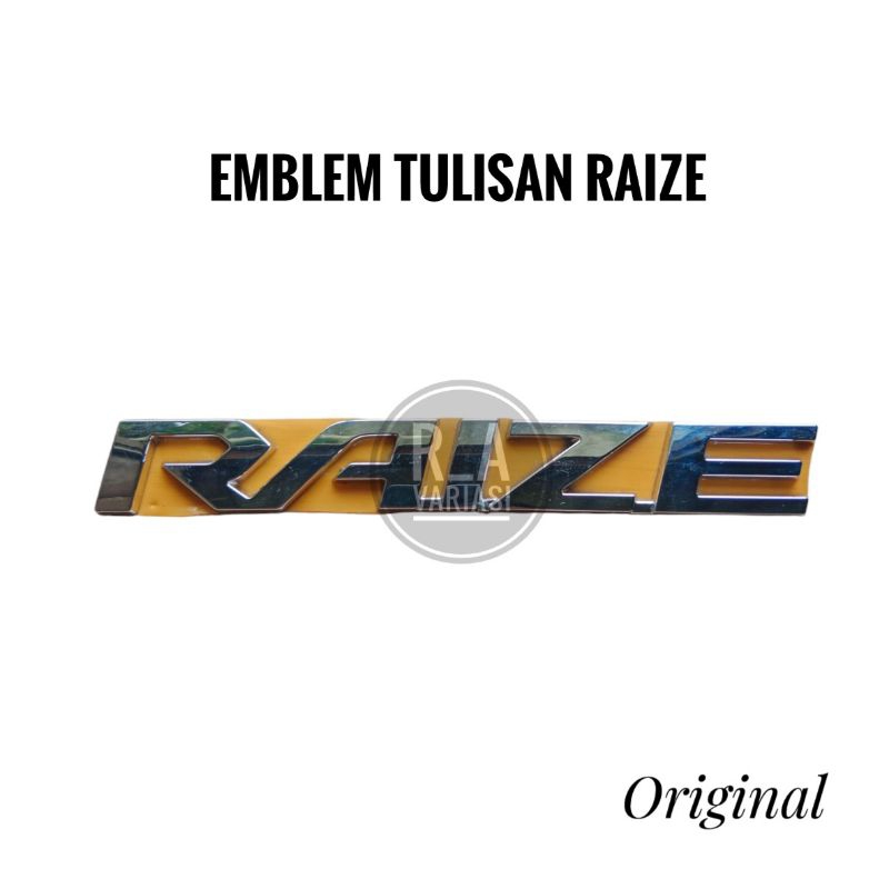 Emblem Tulisan Raize Emblem Tulisan Bagasi Toyota Raize Original