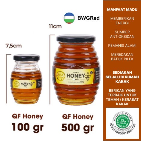 

Quick Fresh Honey Madu 500gr Jar | Madu Asli Ekonomis