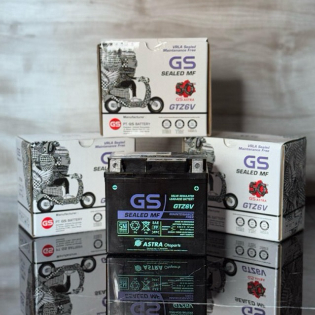 Aki Kering GS Astra GTZ6V – Sealed MF (Maintenance Free)