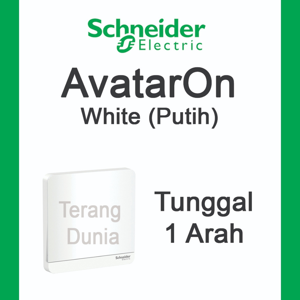 Saklar Tunggal Schneider Avataron Putih Saklar Engkel Avataron White Saklar 1 Schneider Avatar on Pu