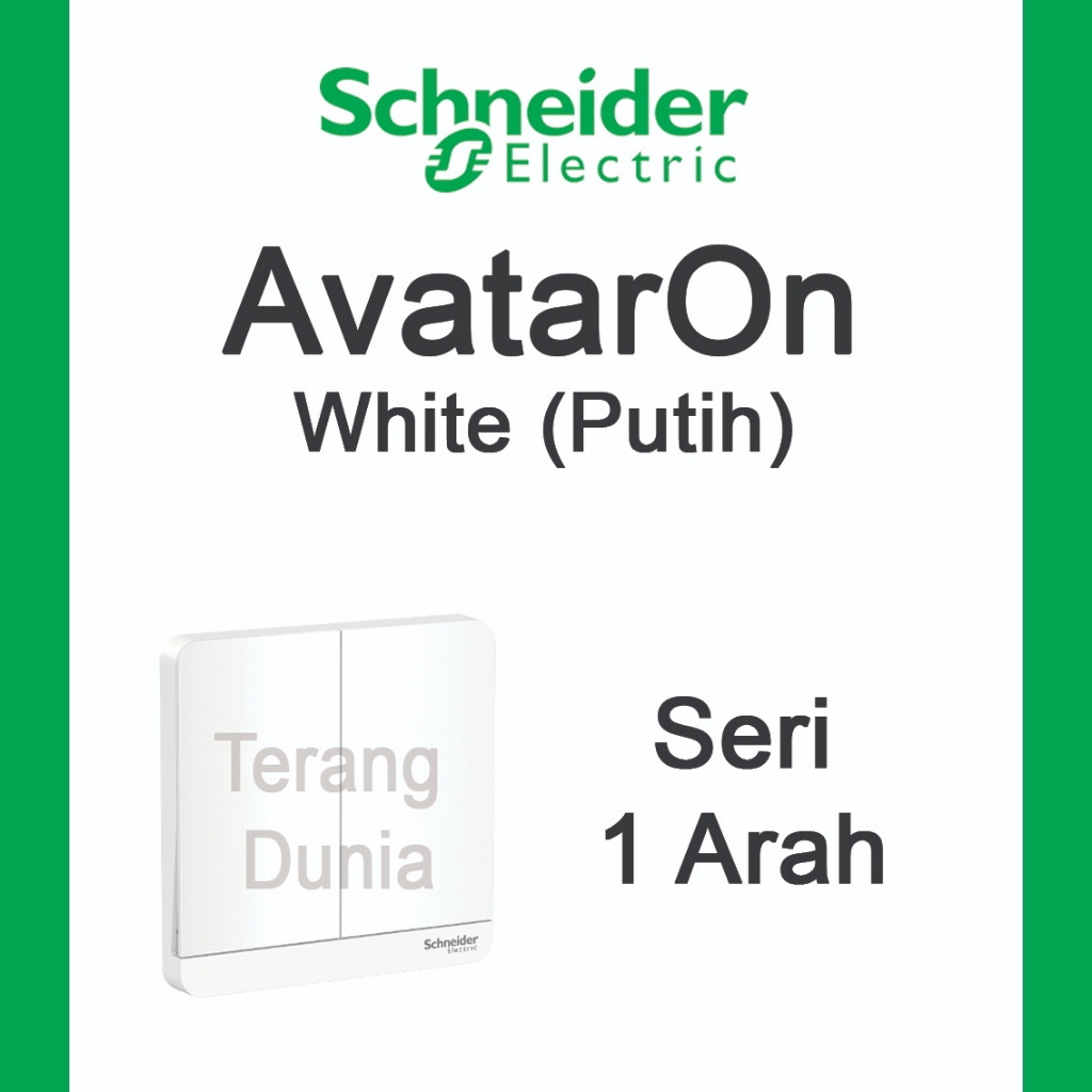 Saklar Seri Schneider Avataron Putih Saklar Dobel Avataron White Saklar 2 Schneider Avatar on Putih 