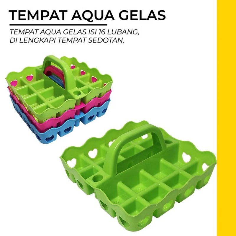 Tempat Aqua Gelas 16 Lubang / Tempat Minuman Lebaran Eriko