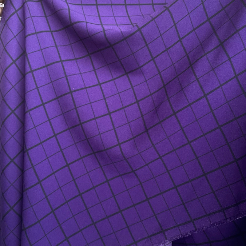 kain wolly crepe motif kotak impor - kain wolly crepe - kain zara crepe - kain crepe motif - kainncr