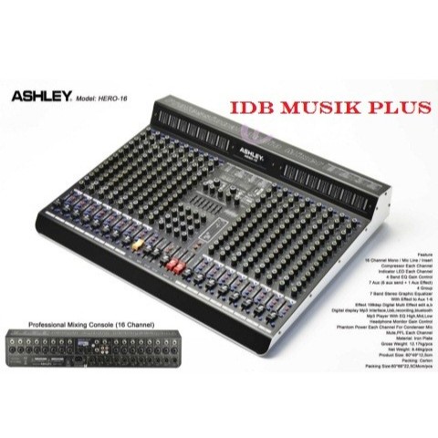 Mixer 16 Ch Ashley Hero16 Hero 16 Original